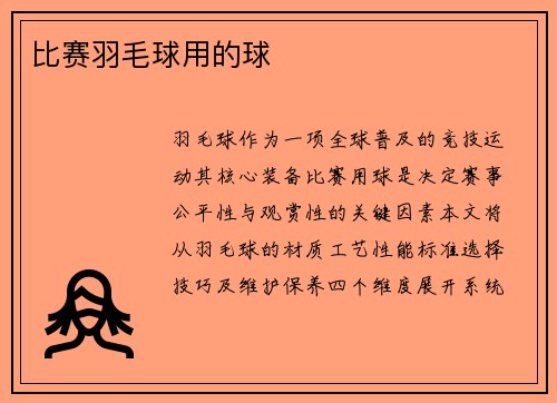 比赛羽毛球用的球